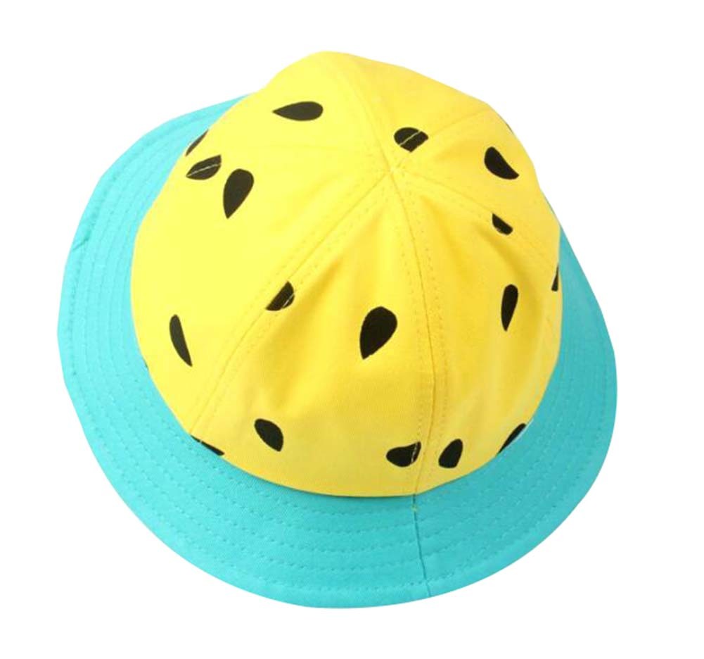 Boys Girls Summer Sun Protection Hat Kids Watermelon Fisherman Hat; Yellow