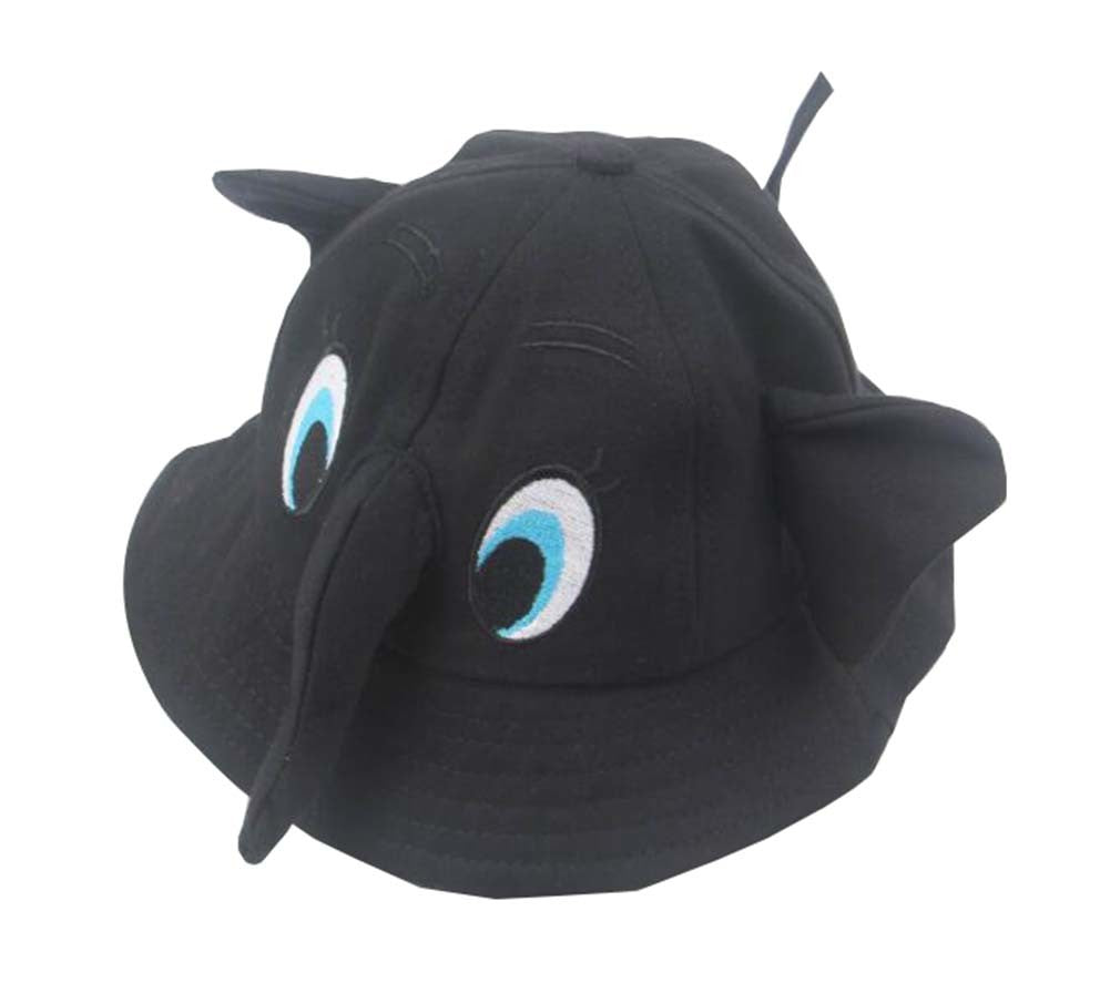 Boys Girls Summer Sun Protection Hat Toddler Cute Elephant Shape Cap; Black