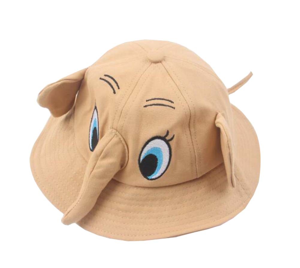 Boys Girls Summer Sun Protection Hat Toddler Cute Elephant Shape Cap; Khaki