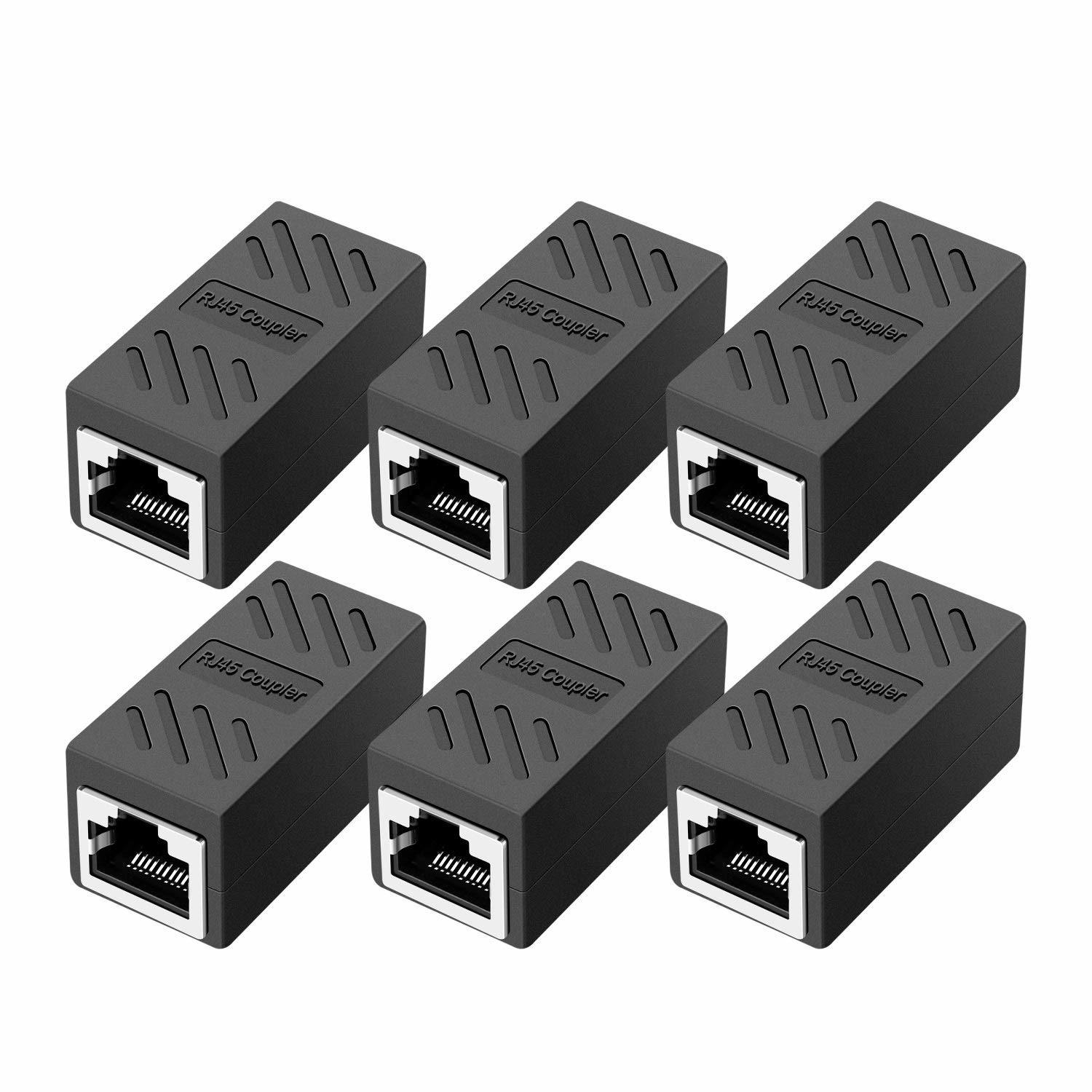 RJ45 Coupler Ethernet Coupler; In Line Coupler For Cat7/Cat6/Cat5e/Cat5 Ethernet Cable Extender Adapter Female To Female