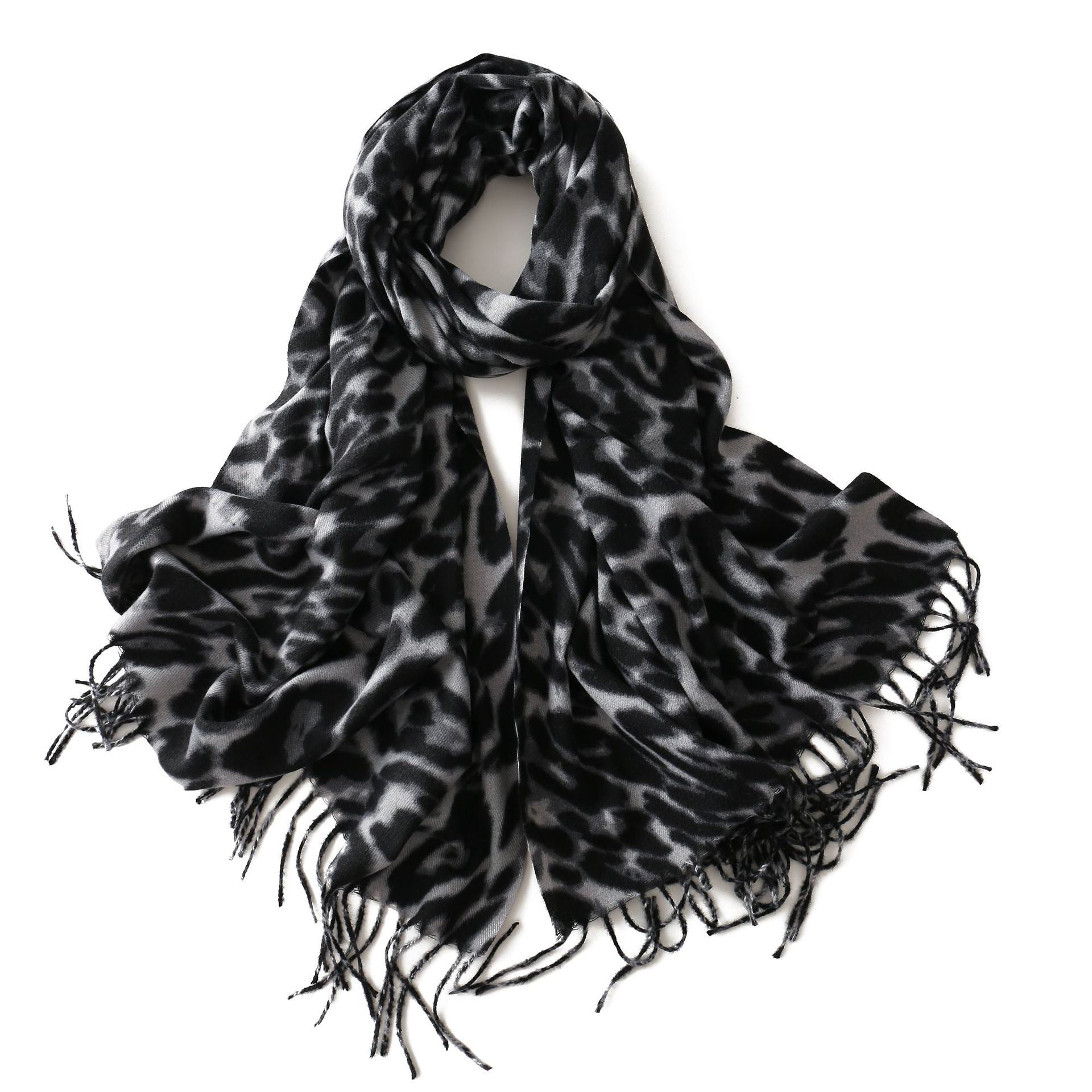 European and American street leopard scarf autumn and winter scarf new style cashmere warm scarf foreign trade shawl scarf wholesale