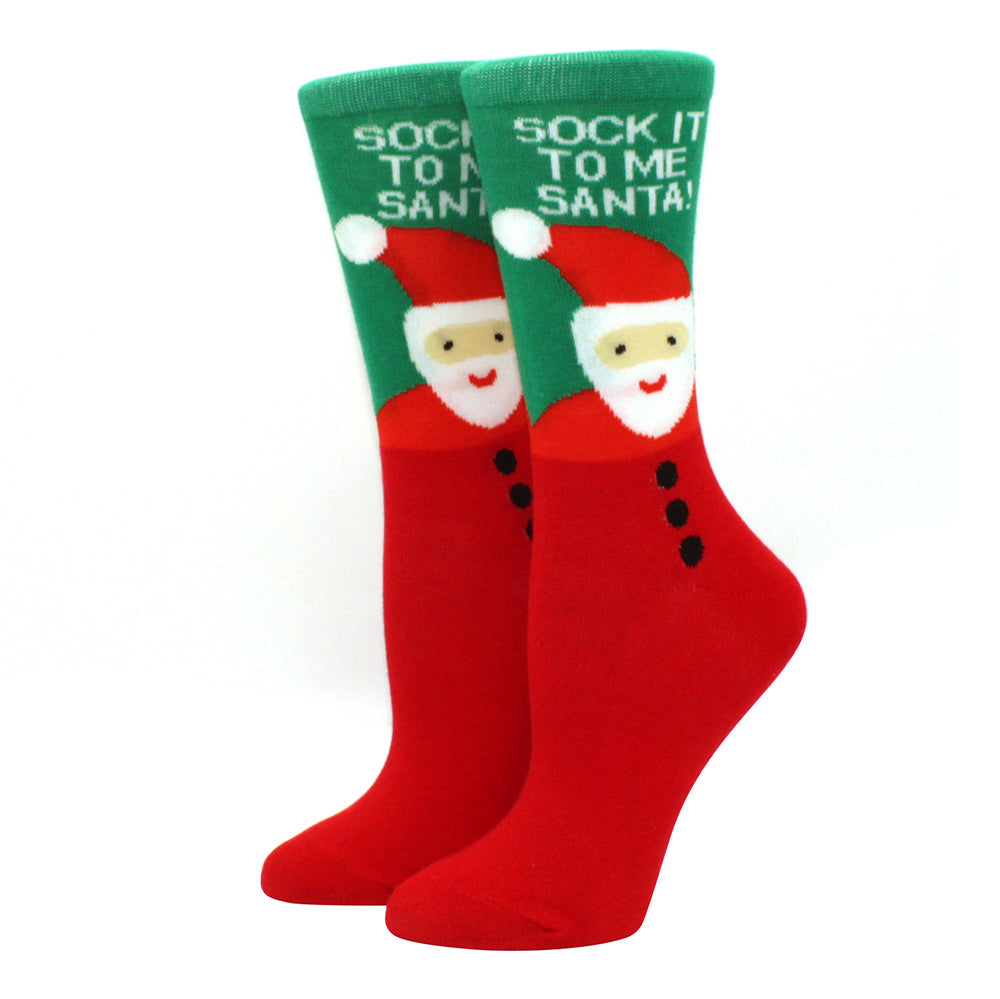 Woman Christmas Socks Funny Xmas Santa Claus Tree Snowflake Elk Snow Cotton Tube Crew Happy Sock Men New Year Funny Sokken