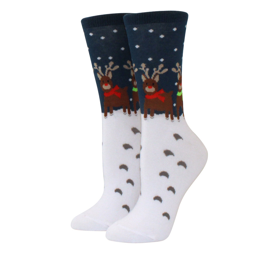 Woman Christmas Socks Funny Xmas Santa Claus Tree Snowflake Elk Snow Cotton Tube Crew Happy Sock Men New Year Funny Sokken