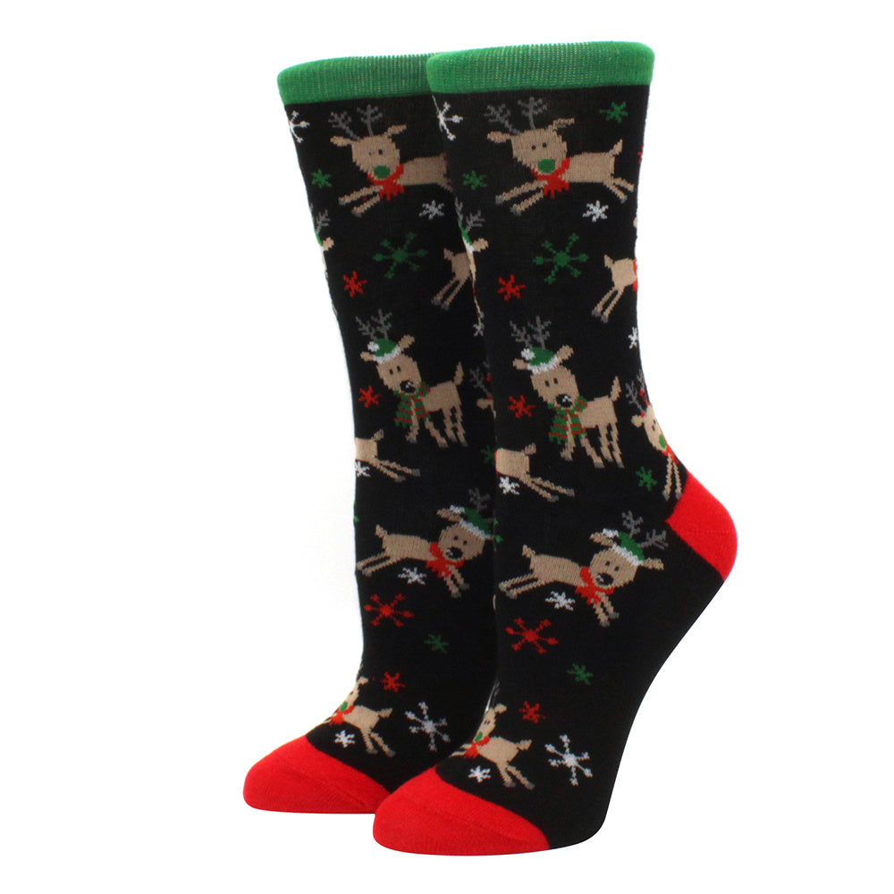 Woman Christmas Socks Funny Xmas Santa Claus Tree Snowflake Elk Snow Cotton Tube Crew Happy Sock Men New Year Funny Sokken