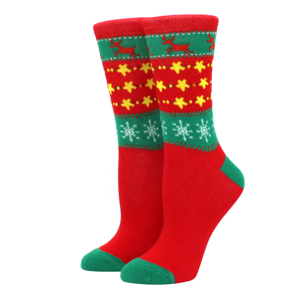 Woman Christmas Socks Funny Xmas Santa Claus Tree Snowflake Elk Snow Cotton Tube Crew Happy Sock Men New Year Funny Sokken