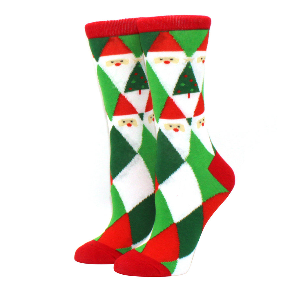 Woman Christmas Socks Funny Xmas Santa Claus Tree Snowflake Elk Snow Cotton Tube Crew Happy Sock Men New Year Funny Sokken