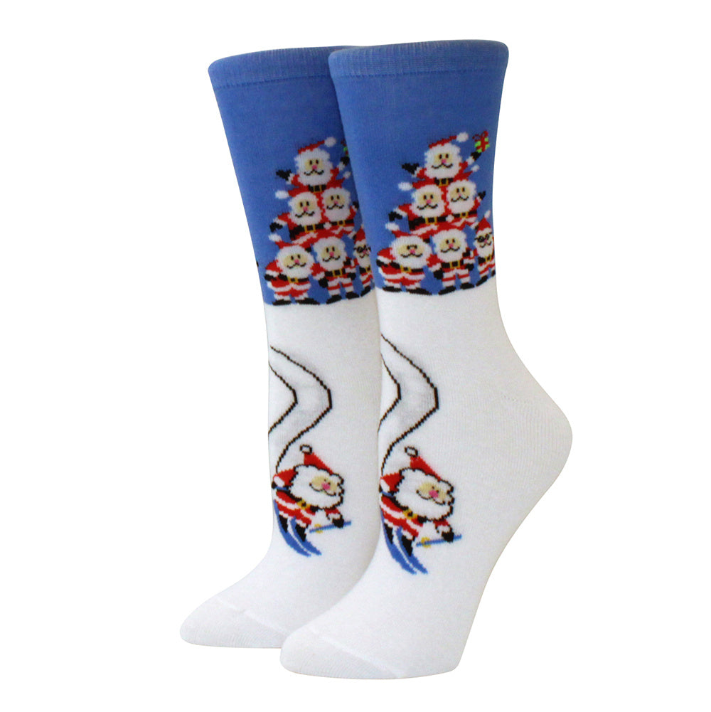 Woman Christmas Socks Funny Xmas Santa Claus Tree Snowflake Elk Snow Cotton Tube Crew Happy Sock Men New Year Funny Sokken