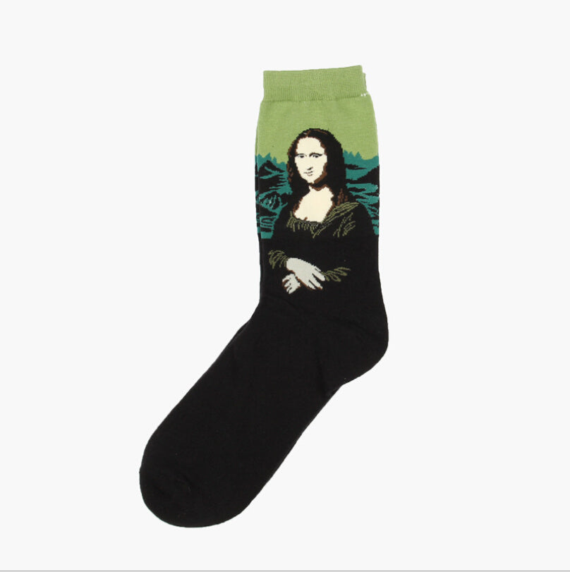 Hot Dropshipping Autumn winter Retro Women New Art Van Gogh Mural World Famous Oil Painting Series Men Socks Funny Socks