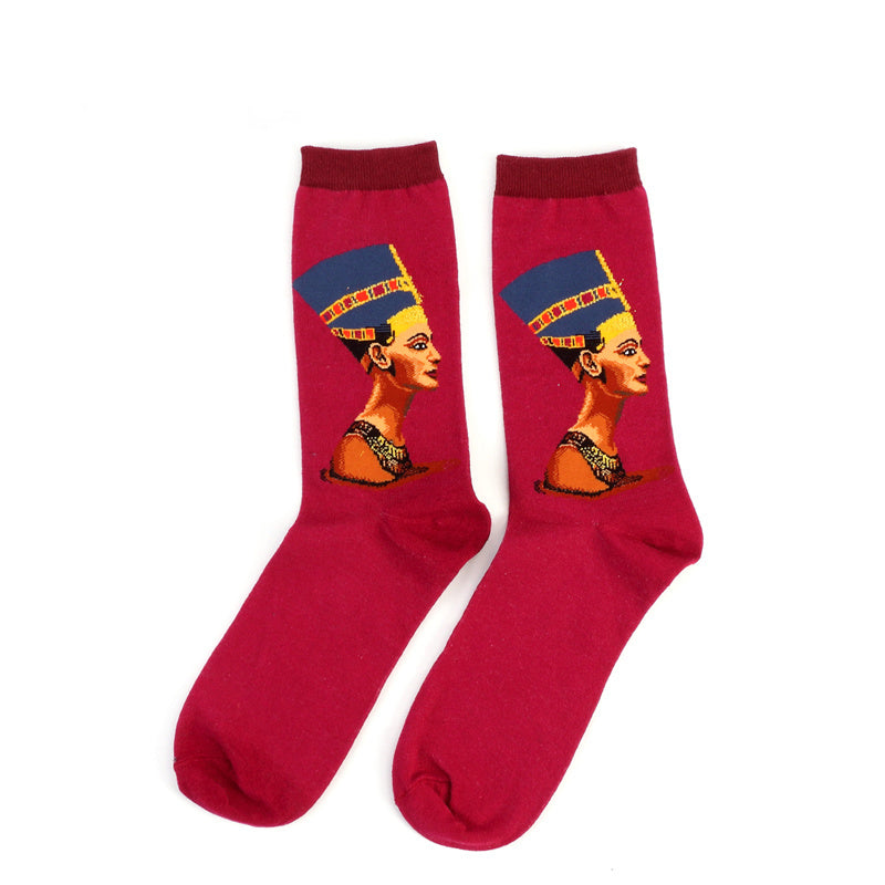 Hot Dropshipping Autumn winter Retro Women New Art Van Gogh Mural World Famous Oil Painting Series Men Socks Funny Socks