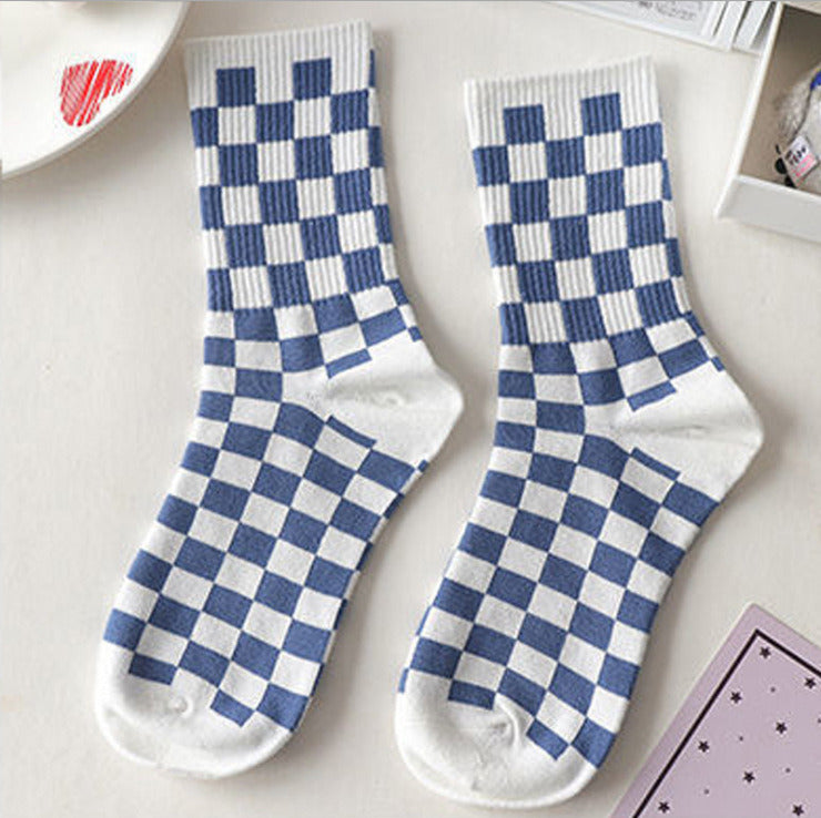 10 Pairs cartoon creative striped checkered bear socks kawaii print funny girl socks fashion skateboard woman socks