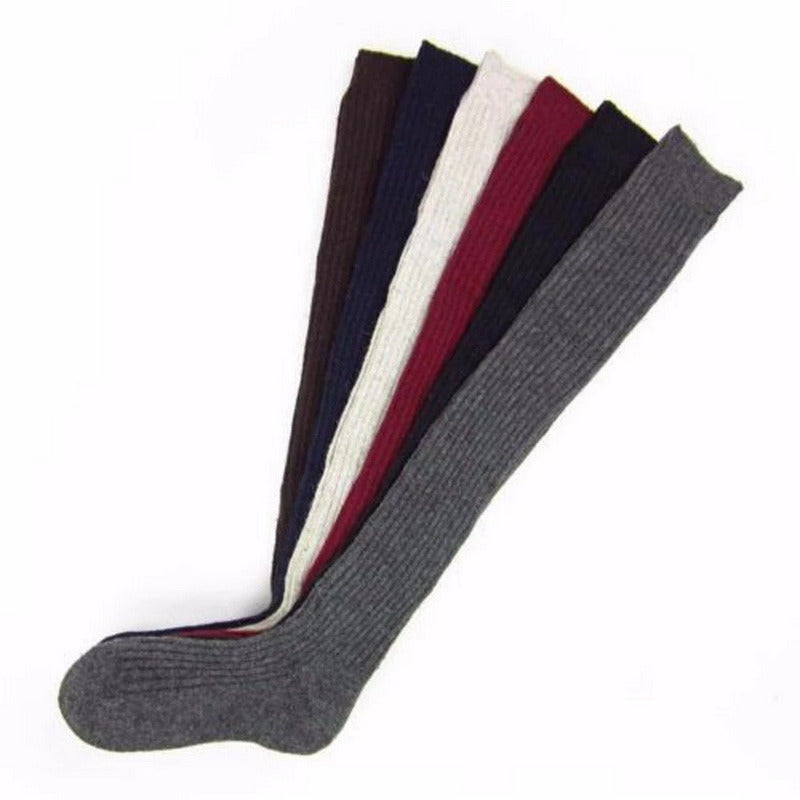 3 Pairs Women's Stockings Gaiters Striped Long Socks Thigh 2022 Winter High Stockings Warm Over Knee Socks Soft Wool Stocking