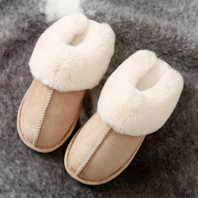 Soft Warm  cotton slippers for Women and men in autumn and winter; Anti-Skid Cozy Plush for Indoor Outdoor; man slippers