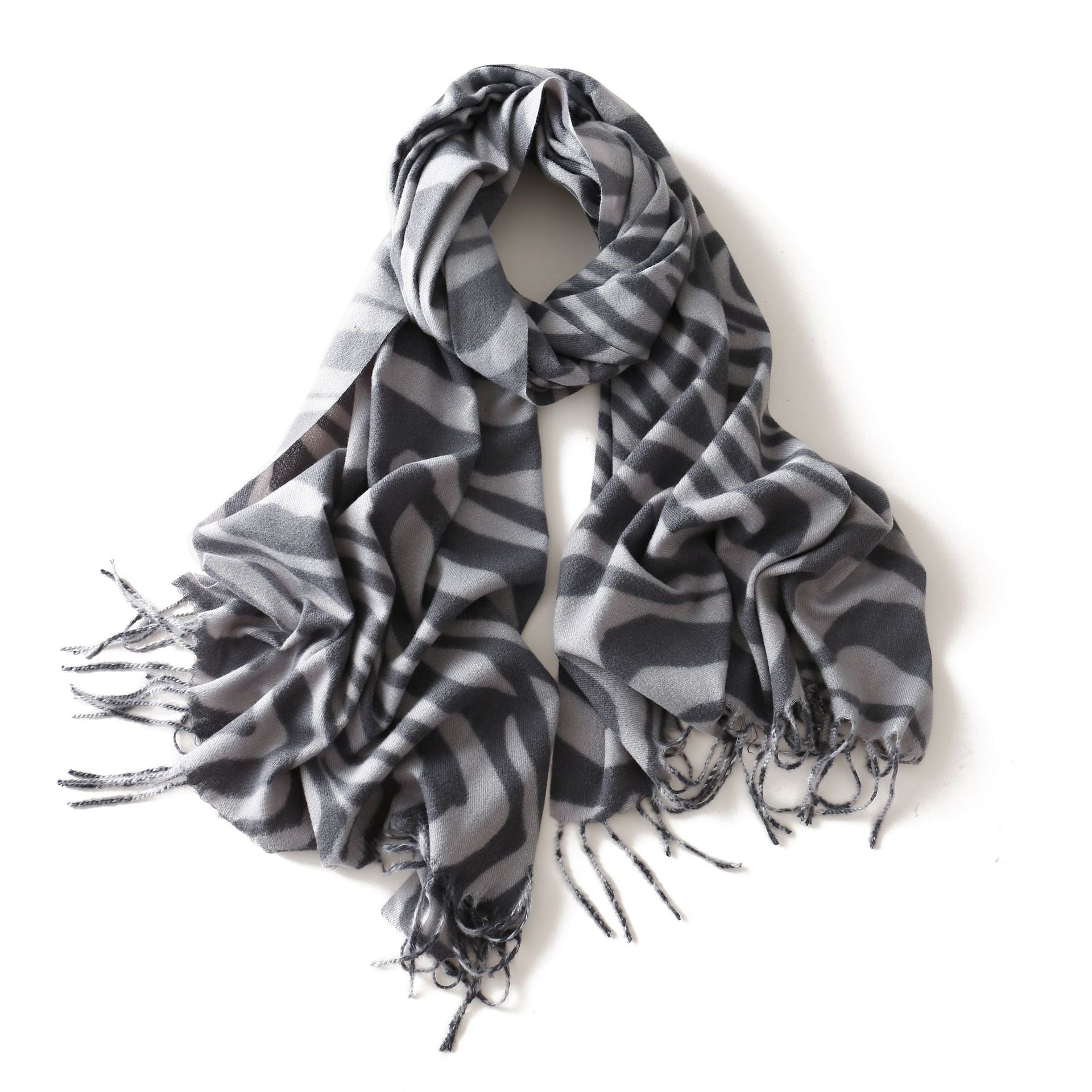 Autumn and winter fashionable zebra print scarves for men and women in winter Japan and South Korea sweet cashmere warm scarves shawls and necklaces wholesale