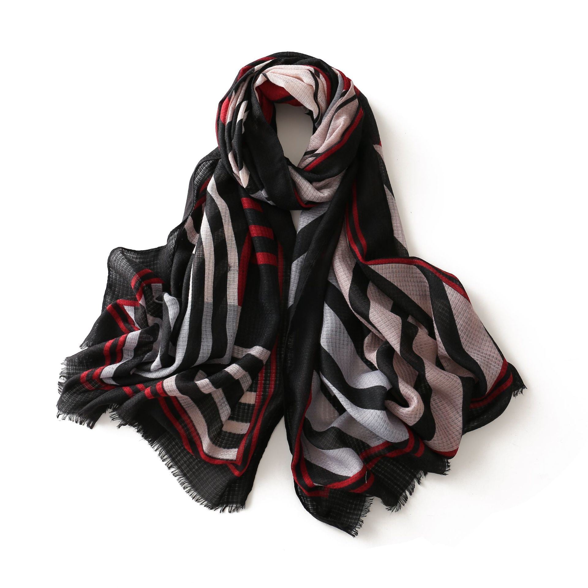 2022 Autumn and Winter New Scarf Stripes Do Not Need Warmth Shawl Neckwear Foreign Trade Scarf Wholesale Factory Stall Wholesale