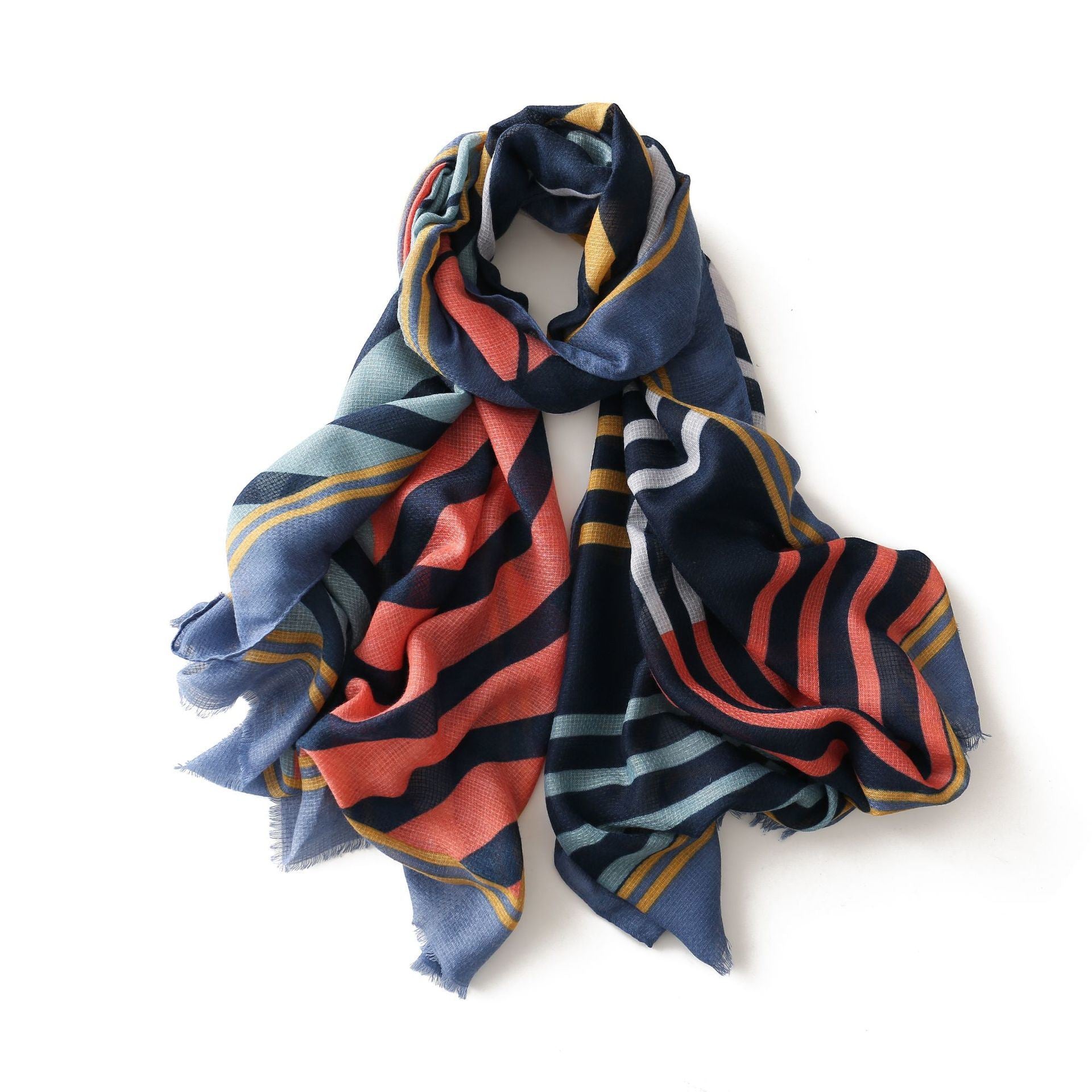 2022 Autumn and Winter New Scarf Stripes Do Not Need Warmth Shawl Neckwear Foreign Trade Scarf Wholesale Factory Stall Wholesale