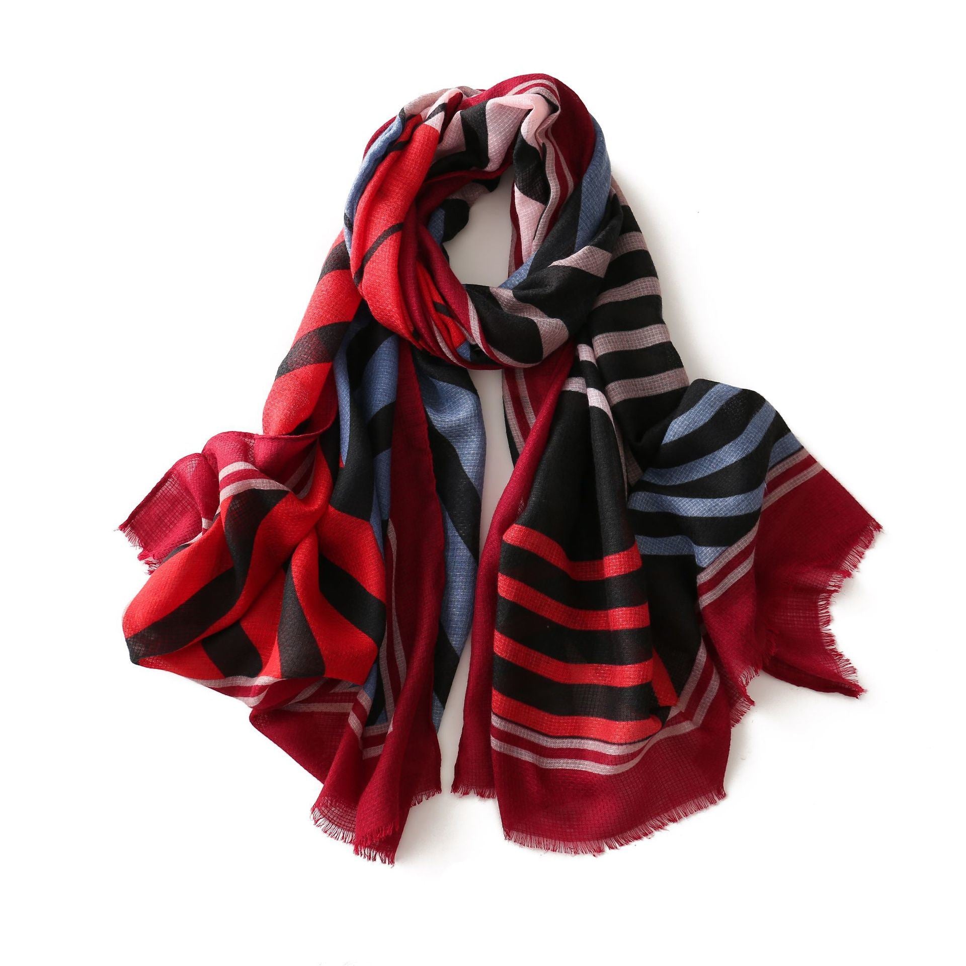 2022 Autumn and Winter New Scarf Stripes Do Not Need Warmth Shawl Neckwear Foreign Trade Scarf Wholesale Factory Stall Wholesale