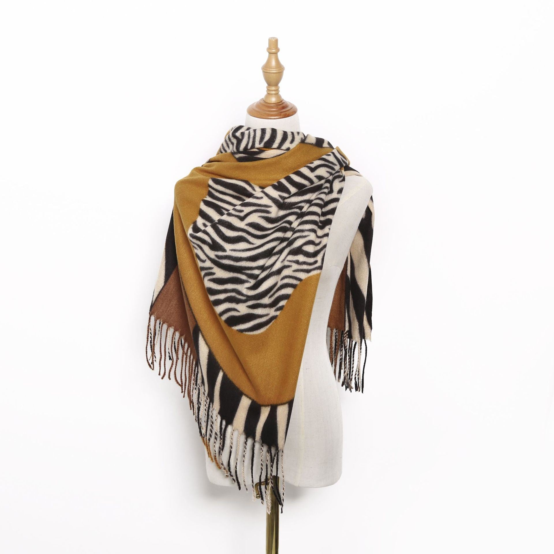 2021 New European and American leopard print blended scarf for women's winter shawl dual-use scarf factory wholesale and distribution