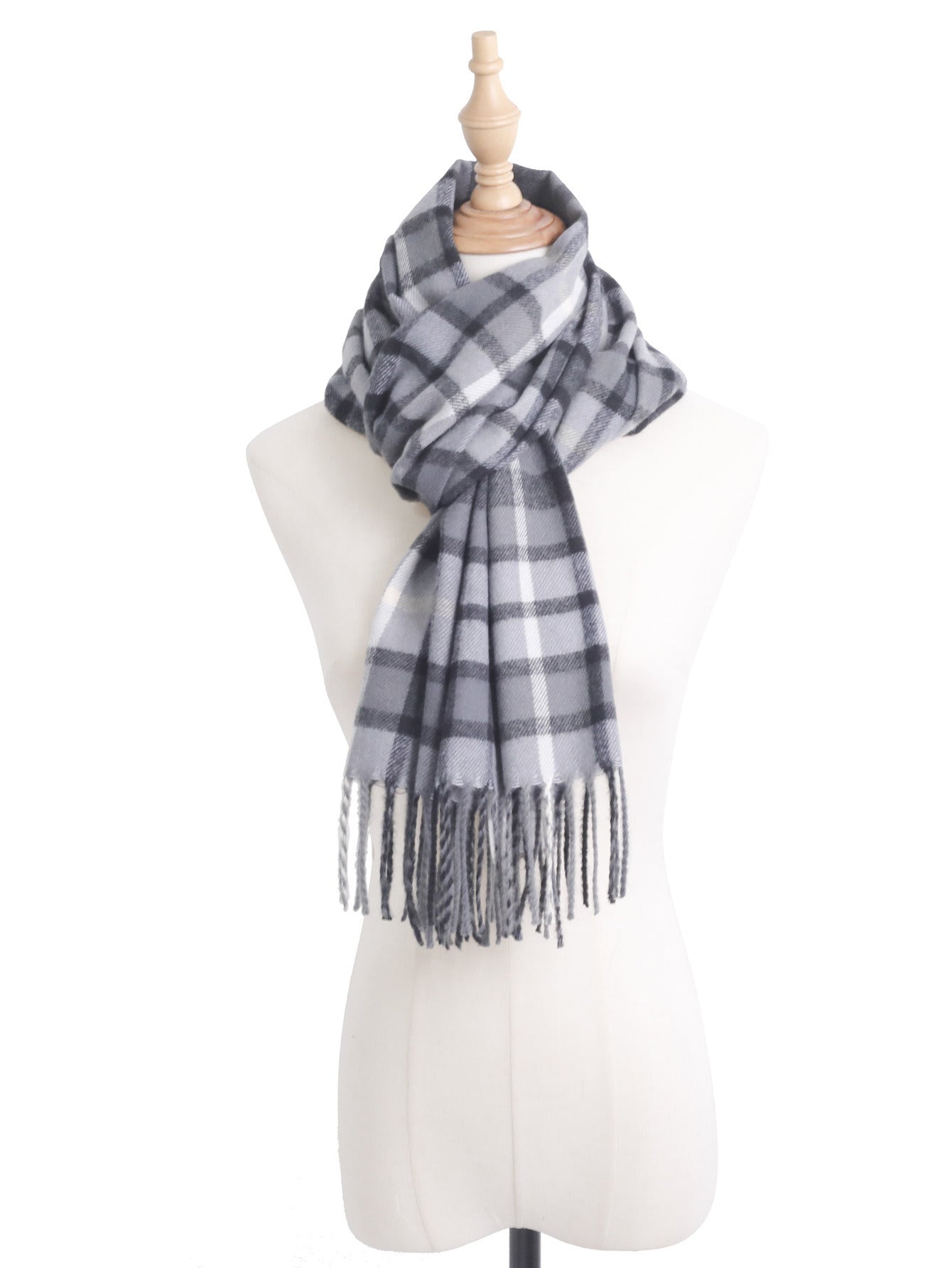 2021 new autumn and winter men's warm cashmere plaid scarf British business scarf