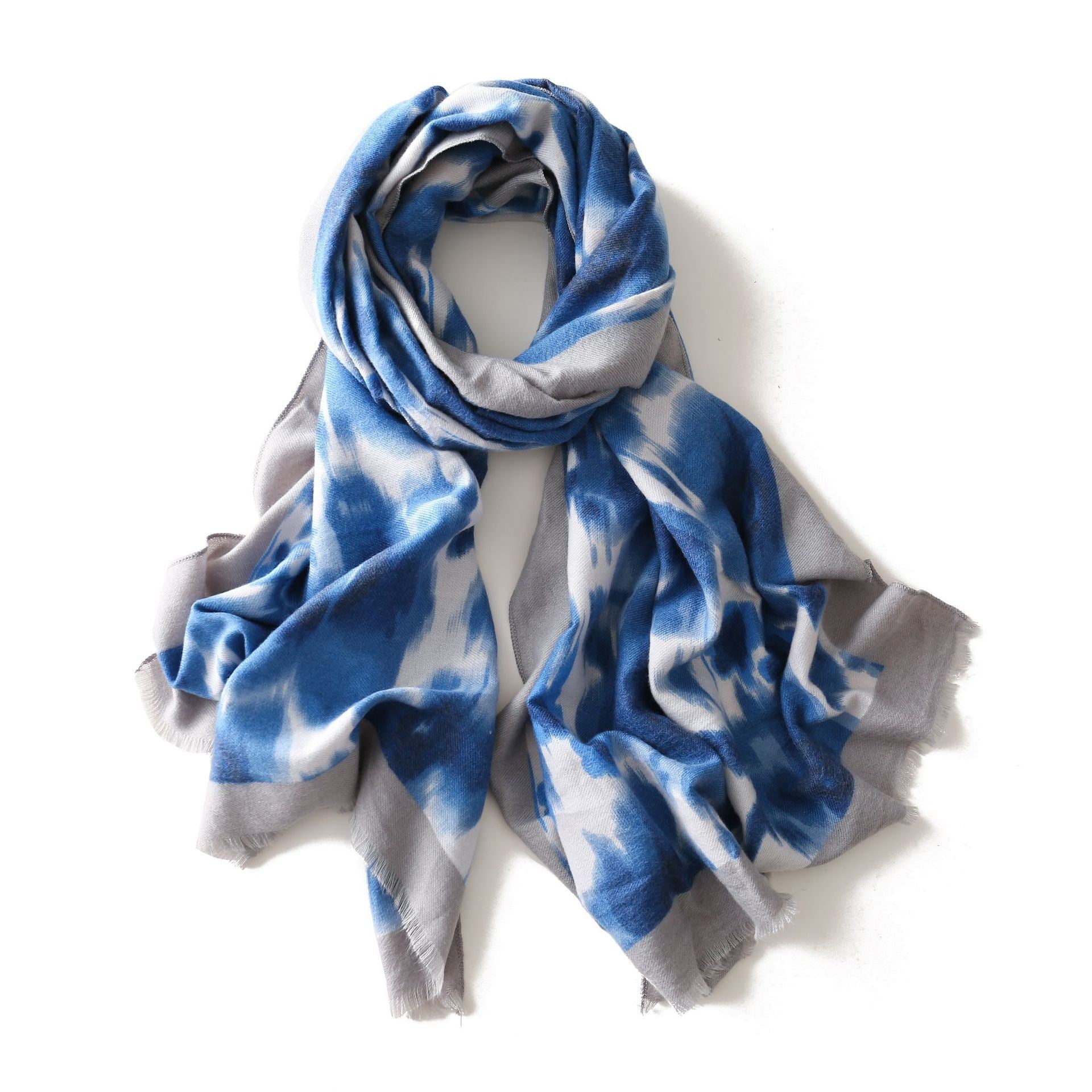 2022 New style scarves; light tie dyed flowers; sunshade; cashmere like shawls; no need to lengthen scarves; wholesale