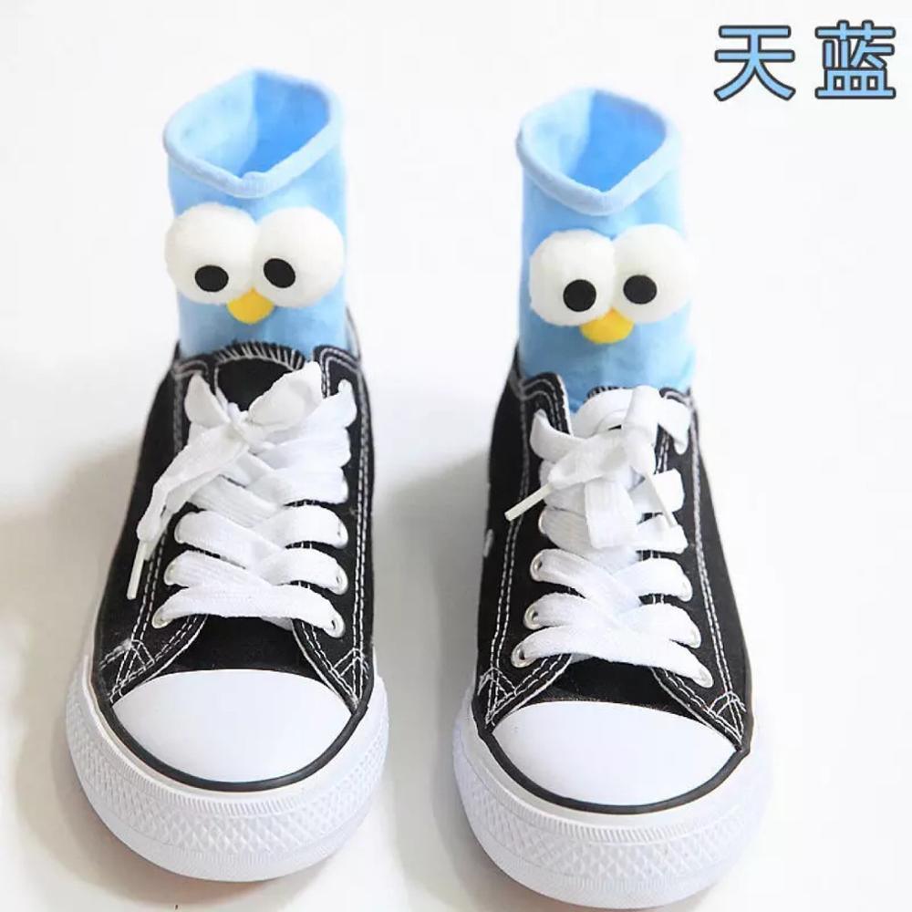 10 Pairs Funny Socks Women's Short Cotton Hot Sale 3D eyes Designer Fashion Amusing Lovely Harajuku kawaii Gift Happy Cute Socks