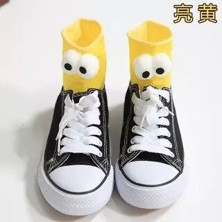 10 Pairs Funny Socks Women's Short Cotton Hot Sale 3D eyes Designer Fashion Amusing Lovely Harajuku kawaii Gift Happy Cute Socks