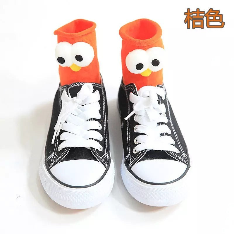 10 Pairs Funny Socks Women's Short Cotton Hot Sale 3D eyes Designer Fashion Amusing Lovely Harajuku kawaii Gift Happy Cute Socks