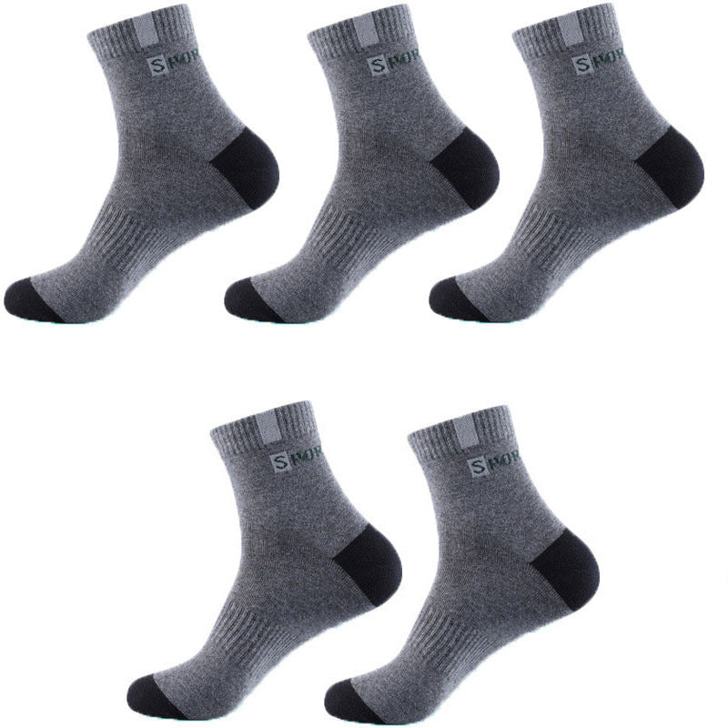 6 Pairs High-quality Bamboo Fiber Breathable Deodorant Business Men Tube Socks For Autumn And Spring Summer Plus Size EUR 38-47