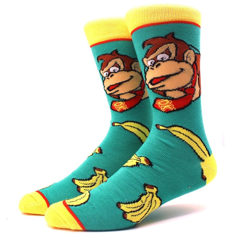 Fashion men's funny socks fashion women's personality anime socks cartoon fashion skarpety high quality sewing pattern