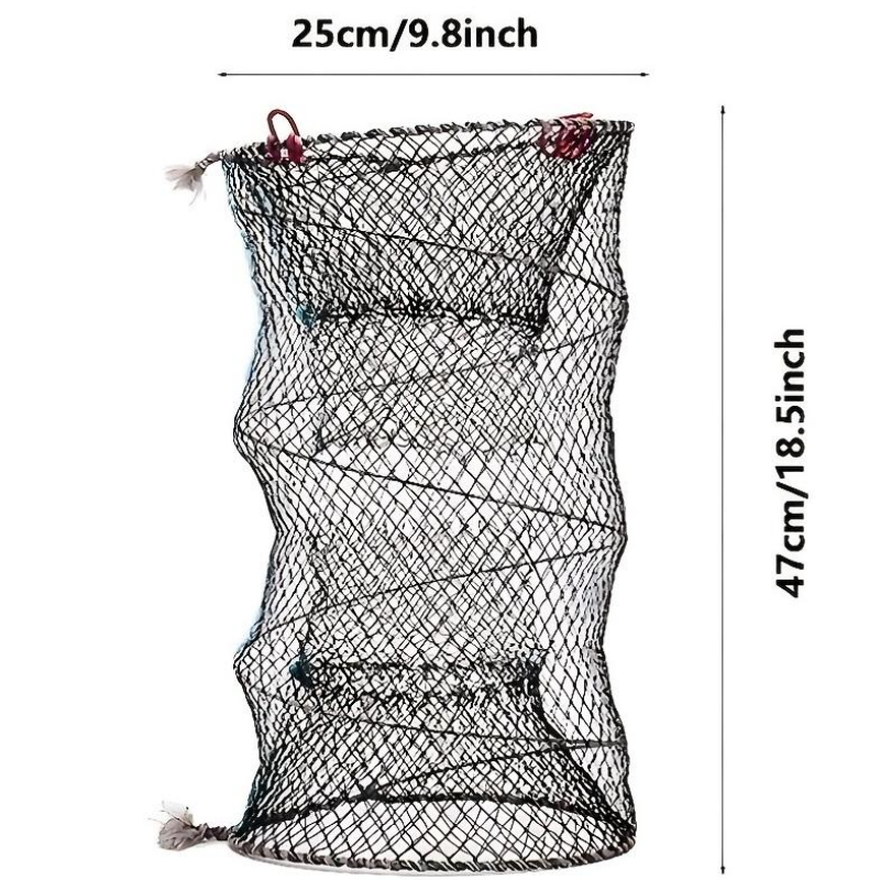 1pc Collapsible Fishing Net; Portable Folding Trap Cage For Minnow Fish Shrimp Crab Lobster; Fishing Accessories