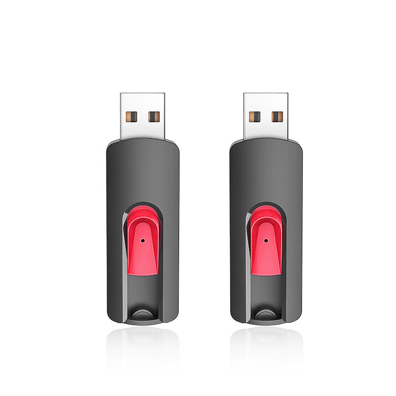 2packs KOOTION 128G USB Flash Drive; Personality Creative USB2.0 High-Speed U Flash Drive Waterproof For Car PC Two-way Utility Disk With Push-Pull Design