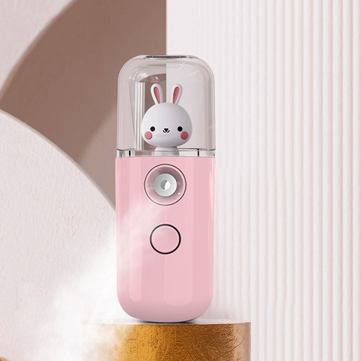 Face Mister Mini Handy Rechargeable Cute Rabbit Design Face Humidifier Facial Sprayer Moisturizing For Face; Daily Makeup; Skin Care Gift For Girls Women