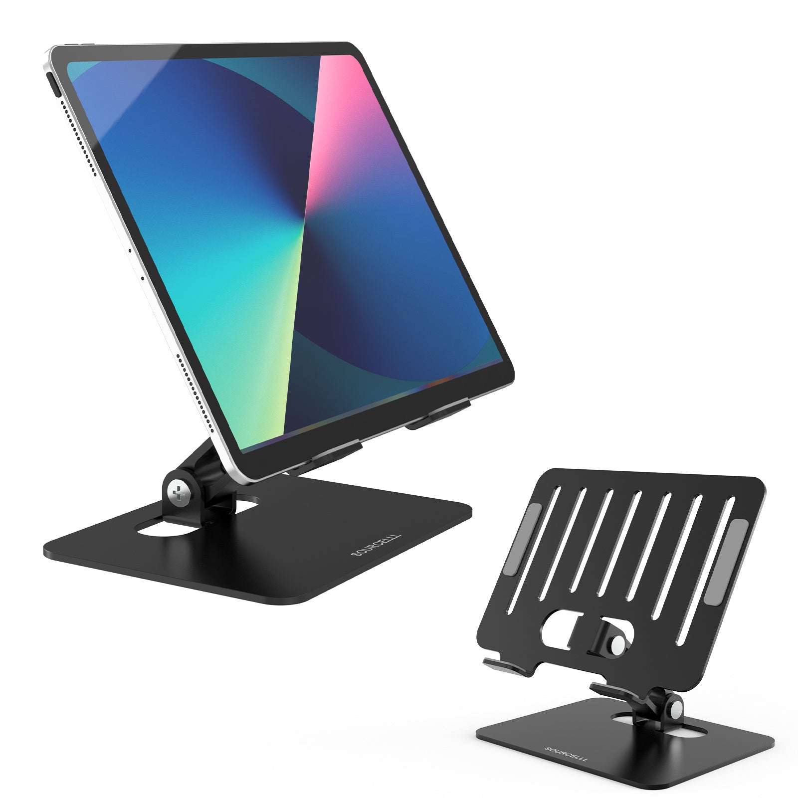 Aluminum Tablet Holder Foldable Dock Cradle Multi-Angle Adjustable Desktop Tablet For; iPad; Tablet; Samsung Galaxy; Kindle; Phone