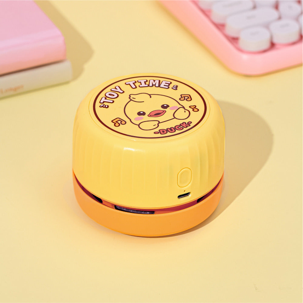 USB Rechargeable Cute Rabbit Duck Dinosaur Pattern Portable Desktop Vacuum Cleaner Crumb Dust Sweeper