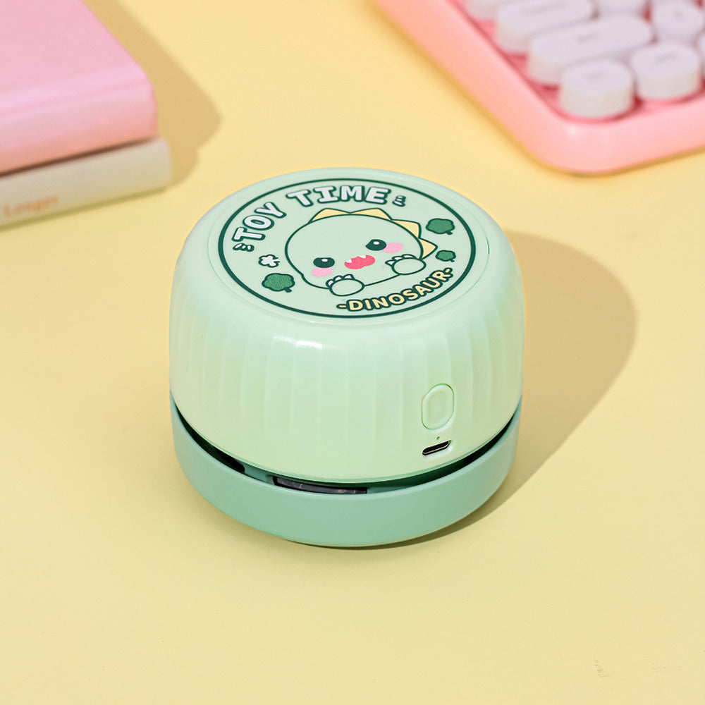 USB Rechargeable Cute Rabbit Duck Dinosaur Pattern Portable Desktop Vacuum Cleaner Crumb Dust Sweeper