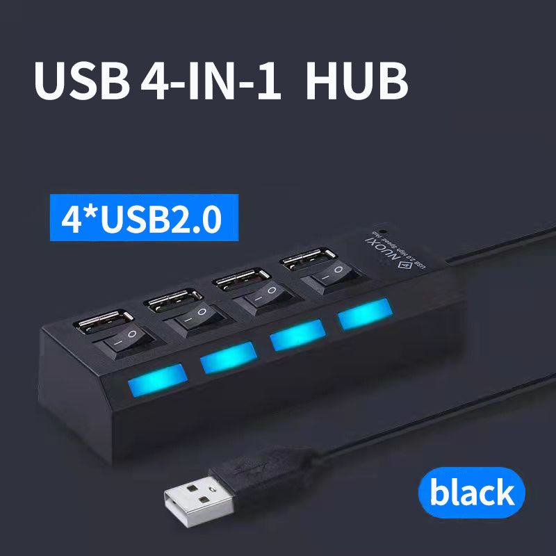 4-Port/7-Port USB 3.0/2.0 HUB Splitter With LED Power Indicator And Switch (30CM Cable)