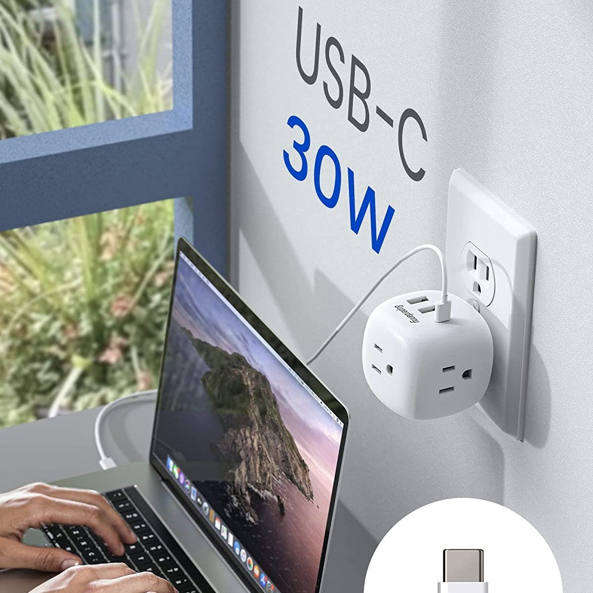 SUPERDANNY 30W USB-C Charger 20W Fast Charging PD Port---MDL: WPG30