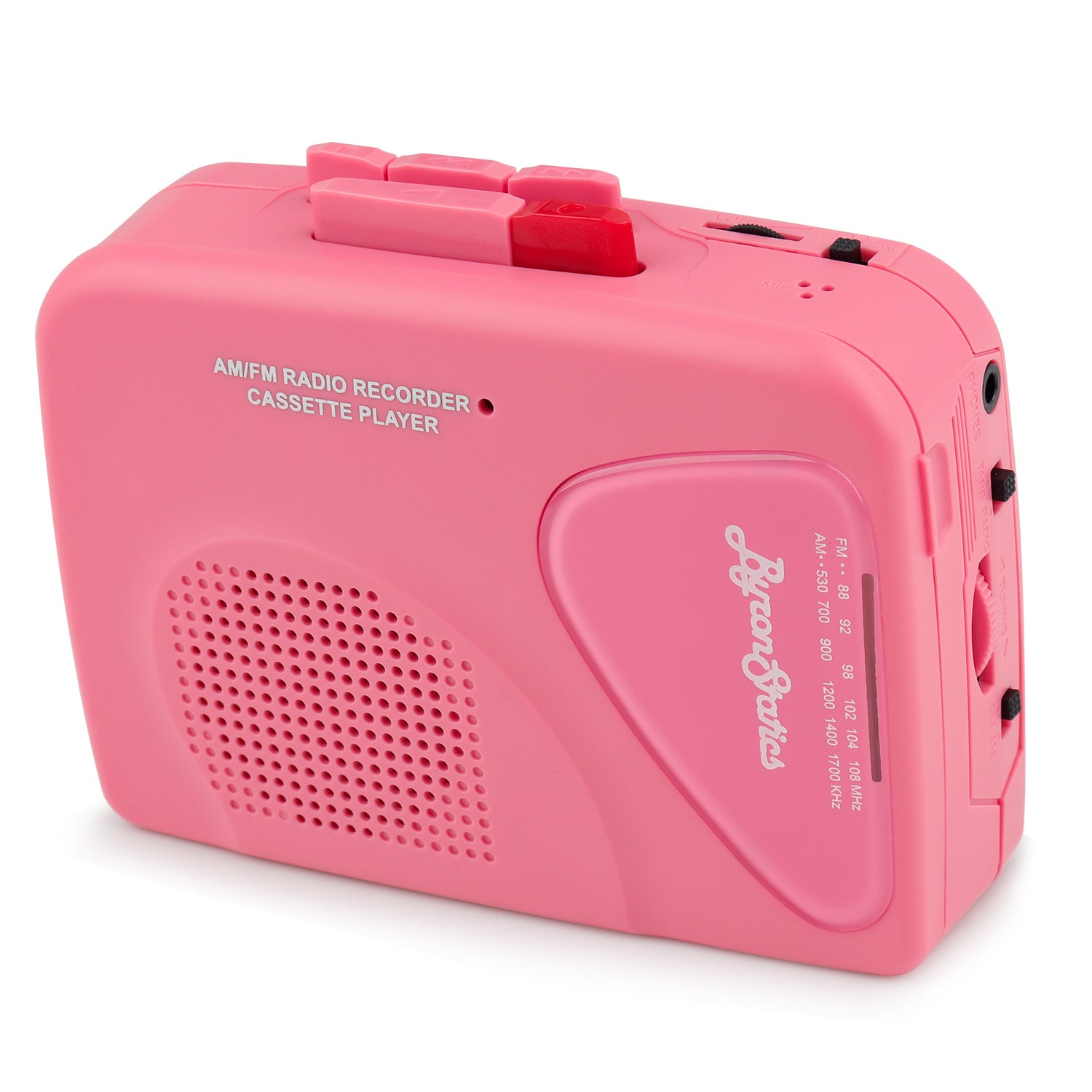 ByronStatics Portable Cassette Players Recorders FM AM Radio Walkman Tape Player Built In Mic External Speakers Manual Record