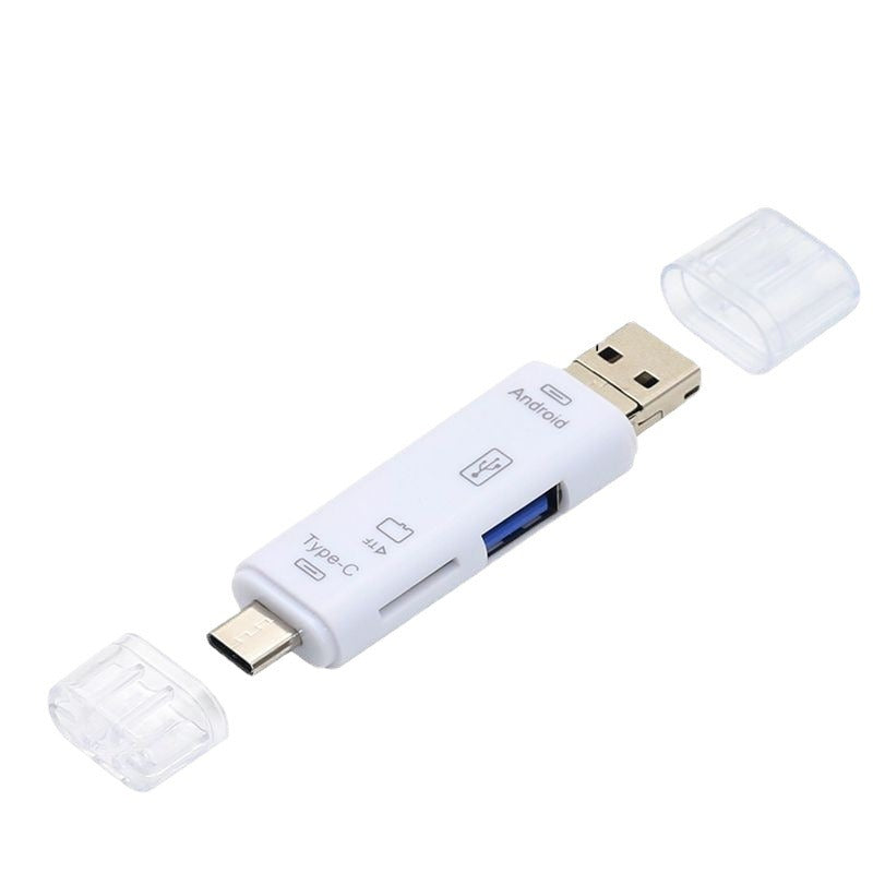 5 In 1 Multifunction Usb Type C/Usb /Micro Usb/Tf Memory Card Reader OTG Card Reader Adapter; card Reader Adapter