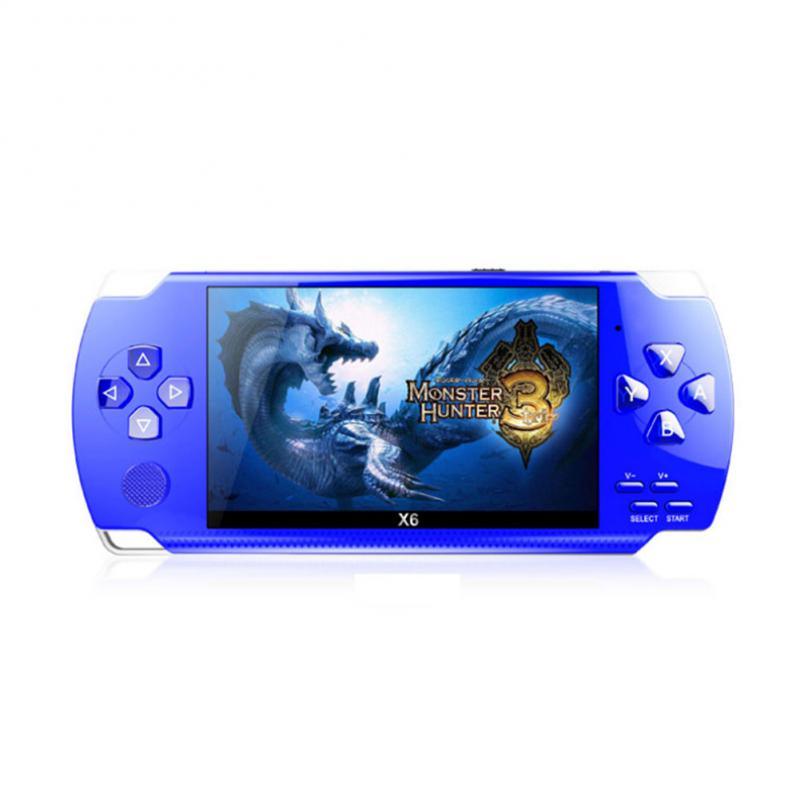 X6 4.0 Inch Handheld Video Game Console Dual Joystick Mini Portable Game Console Built-in 1500 Classic Free Games Support TV PC