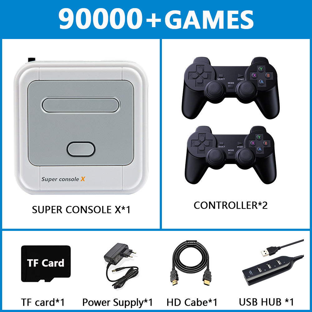 Retro Game Box Super Console X Video Game Console For PSP/PS1/MD/N64 WiFi Support HD Out Built-in 50 Emulators With 90000+Games