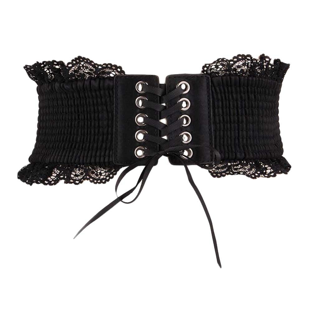 Waist Band Elastic Belts Lace-up Wide Waistband Corset Belt Waist Belt Obi Belts