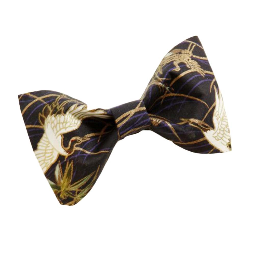 Chinese Style Red Crown Crane Wedding Bow Tie Men Bow Tie Polyester Neckties