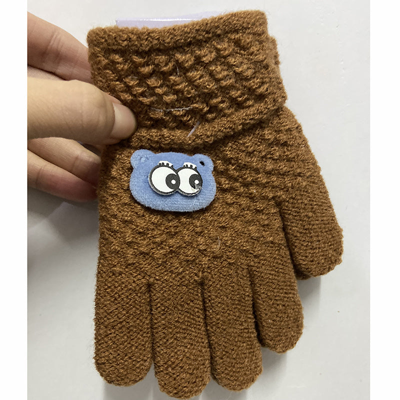 Kids Gloves Winter Full Finger Gloves Knitted Soft Children Mittens 5-10Y Boys Girls Gloves Thick Keep Warm Autumn Glove