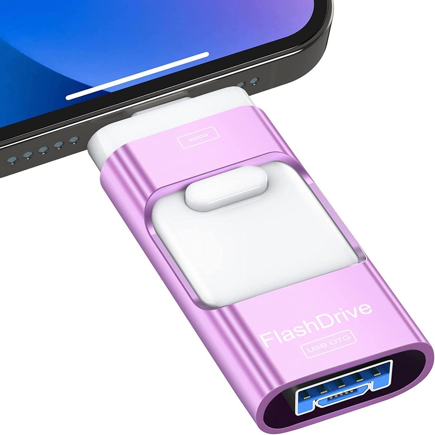 128GB USB Flash Drive; Photo Memory Stick External Storage Thumb Drive Compatible With IPhone; IPad; Android; Tablet; PC; Computer; Devices With Micro USB 3.0; OTG; IOS; Type C