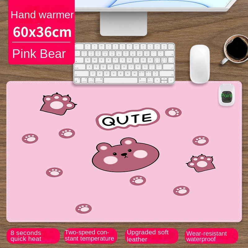 Heated mouse pad Cute electric heat insulation table pad Student dormitory artifact multi-function office large heating pad