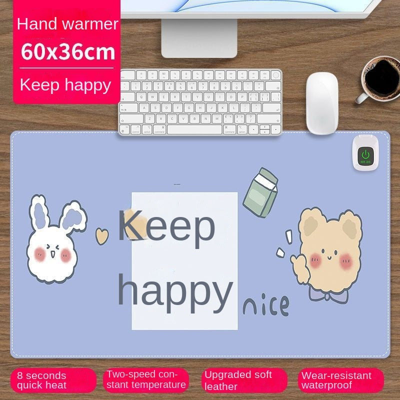 Heated mouse pad Cute electric heat insulation table pad Student dormitory artifact multi-function office large heating pad