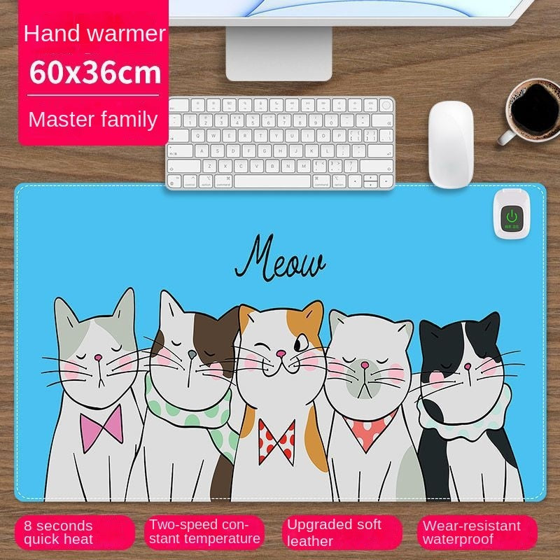 Heated mouse pad Cute electric heat insulation table pad Student dormitory artifact multi-function office large heating pad