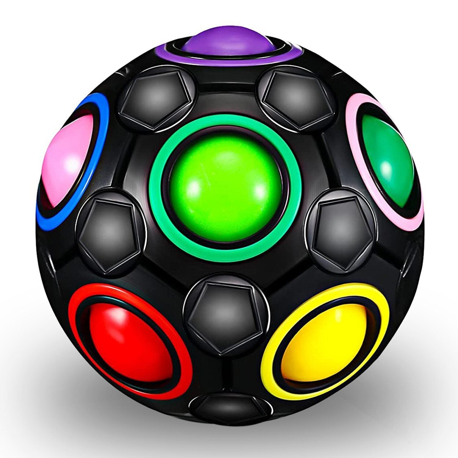 Rainbow Puzzle Ball- Fidget Ball Puzzle Game- Brain Teaser Toy For Boys & Girls Age 3 And Up- Birthday Party Christmas Easter Gift Stocking Stuffers T