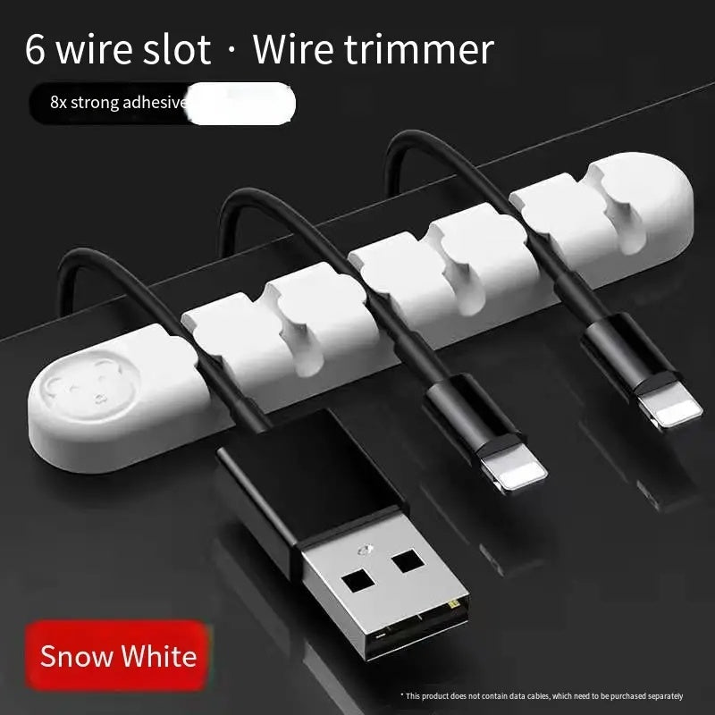 Creative Desktop Cable Organizer Computer Wire USB Charging Cable Mobile Phone Charging Cable Organizer Silicone Cable Winder