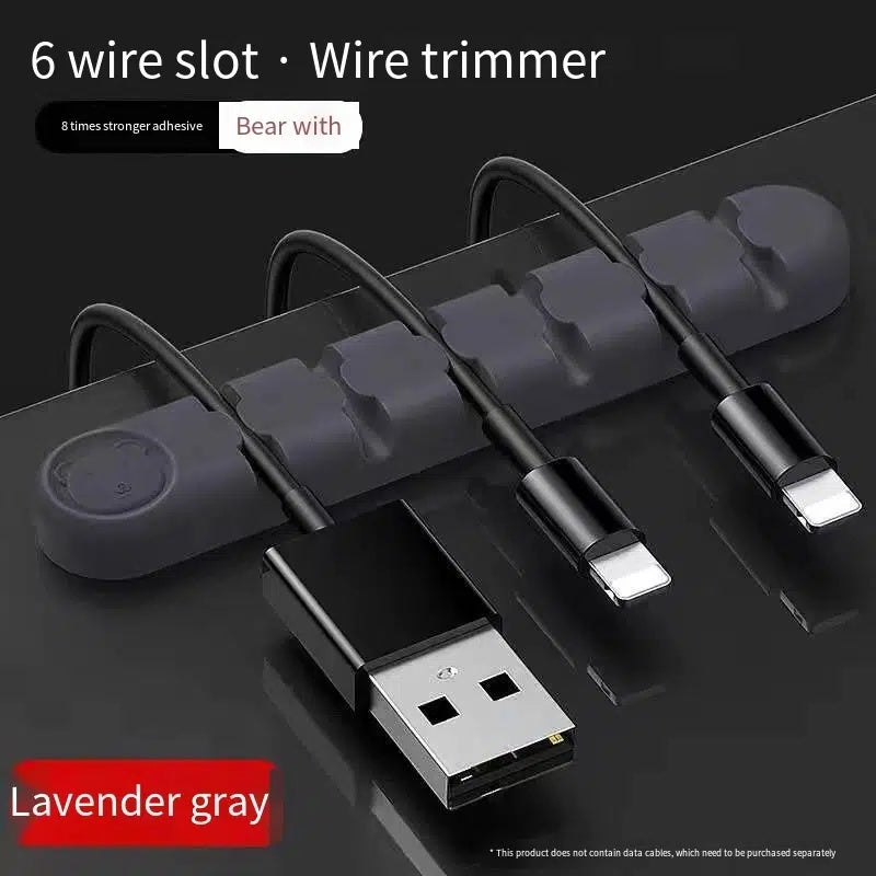 Creative Desktop Cable Organizer Computer Wire USB Charging Cable Mobile Phone Charging Cable Organizer Silicone Cable Winder